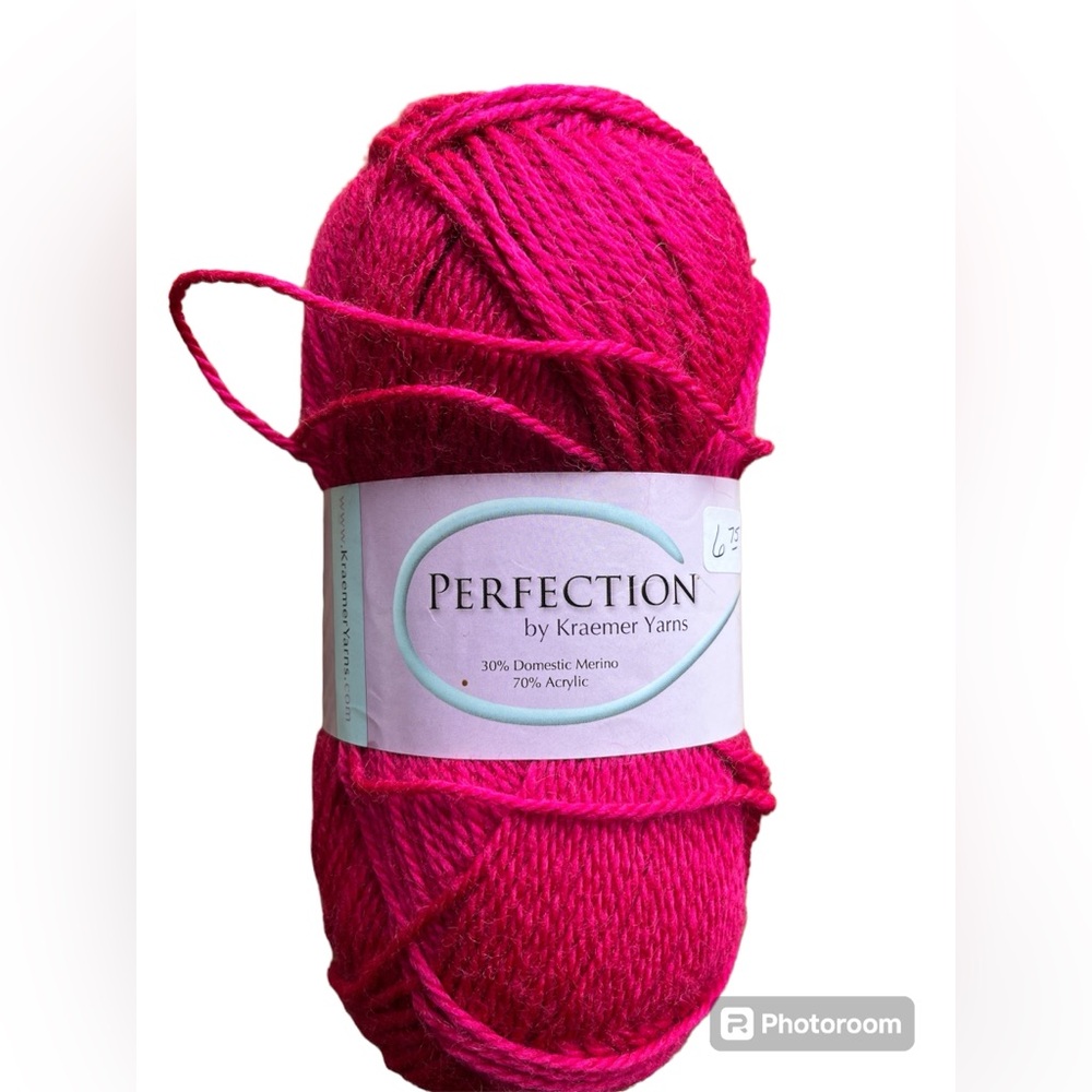 5 Skeins yarn, Perfection by Kraemer Yarns, 30% Merino, 70% Acrylic, USA Made
